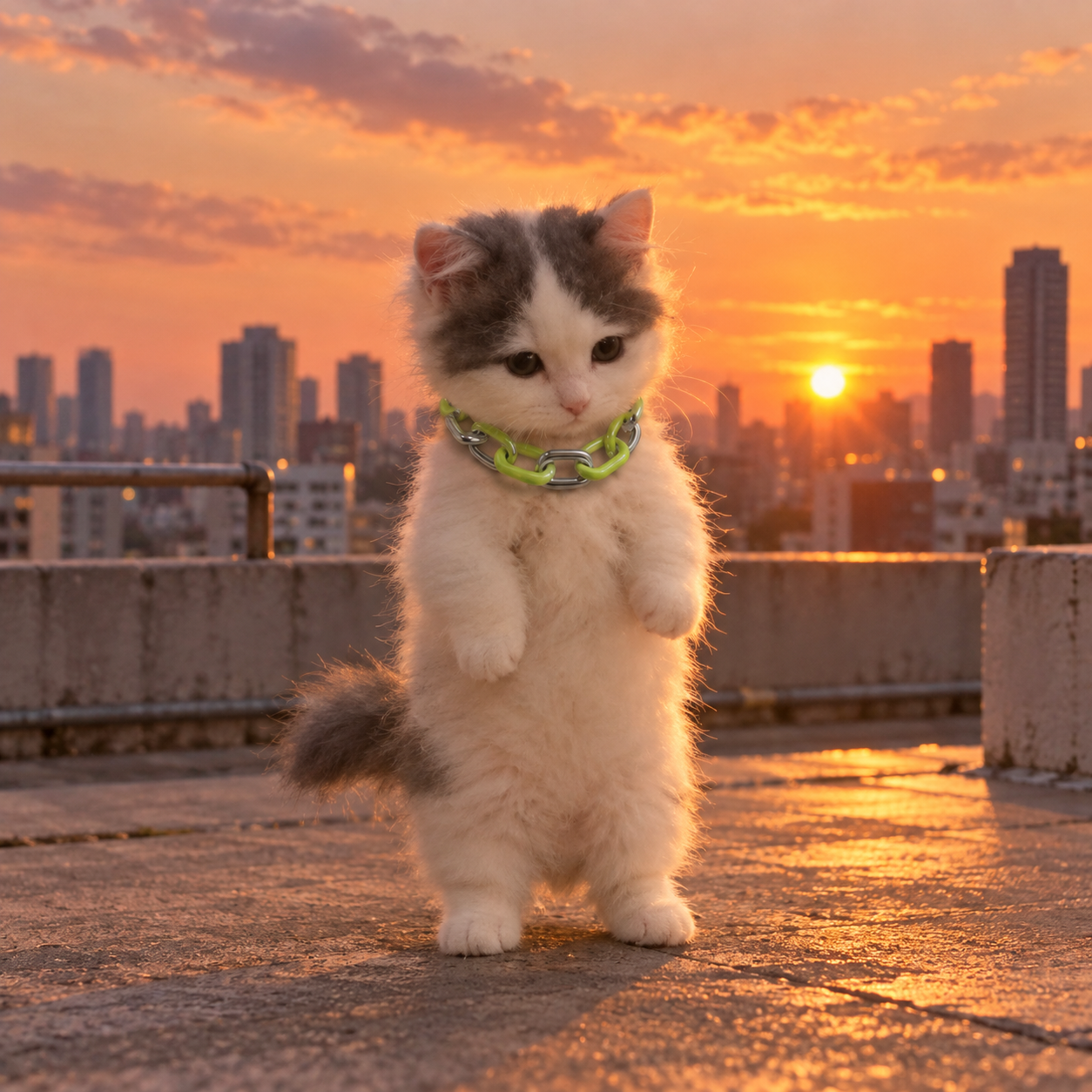 The twine michi kitten in a new setting